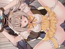 Fairy Flower's enchanting gameplay featuring an innocent girl and muscular soldiers and monsters