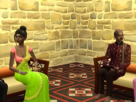 First-time experience for step siblings as they learn from their parents how to give a real massage