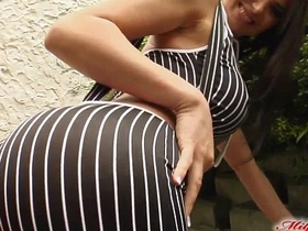 Busty mature woman gets double teamed by young men and cums hard