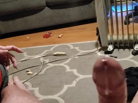 Wife gives friend a sensual handjob