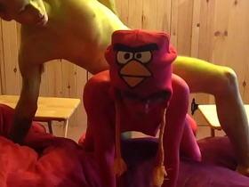 Petite gamer Cherry Adonis goes cosplay to dirty birdy