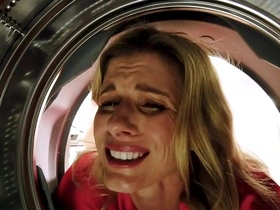 Cory Chase's steamy encounter with her stuck stepmom in the dryer
