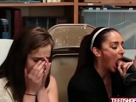 Adorable teen's unexpected turn in office theft leads to steamy encounter