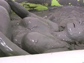 Sensual blonde Mindi Mink indulges in a muddy encounter with horny girls