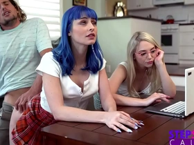 Step brother asks if she's turned on and wants to touch her