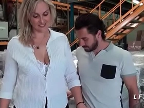 French MILF cougar seduces interviewer with big tits and ass