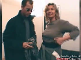 Seductive cougar gets scooped up at the railway station