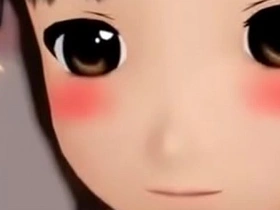 Giantess consumes smaller partner in animated vore simulation