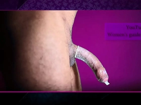 A woman's guide to properly putting a condom on a penis: Real demonstration for education