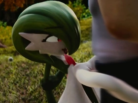 Gardevoir's sensual training session with Cumminham in the forest