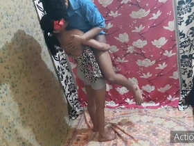 Naughty Indian stepbrother catches and enjoys his sexy cousin in homemade HD