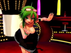 Gumi's playful MMD dance in her underwear