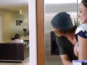 Busty housewife gets hard sex from her loving husband